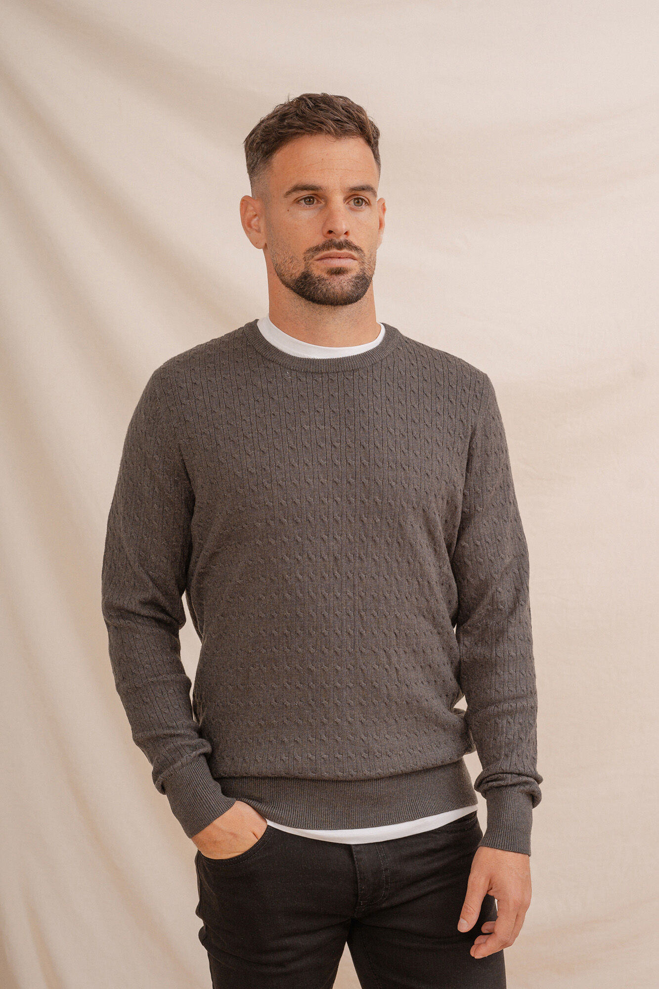 Celopman Jersey Nudos Cuello Caja