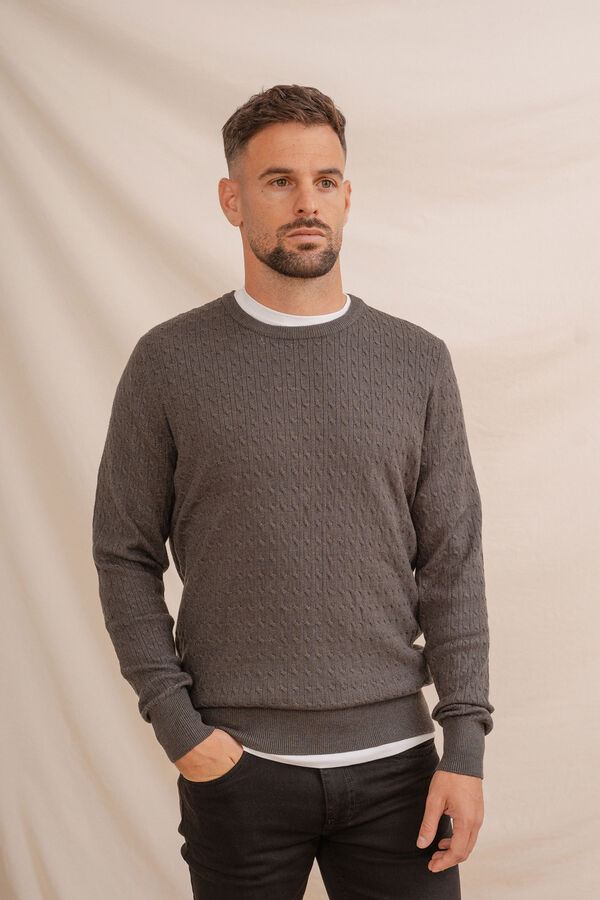 Celopman Jersey Nudos Cuello Caja verde