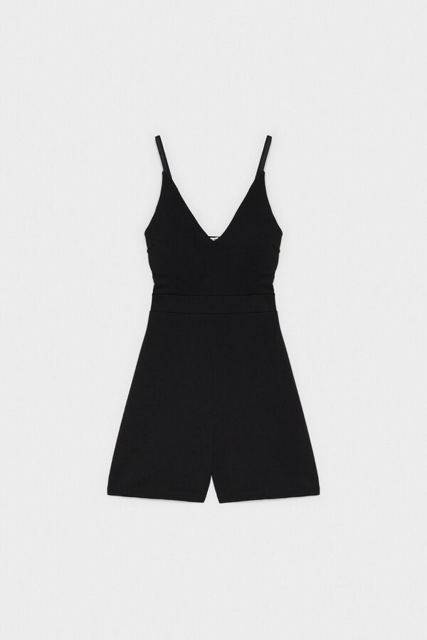 Inside Macac&atilde;o curto fluido preto