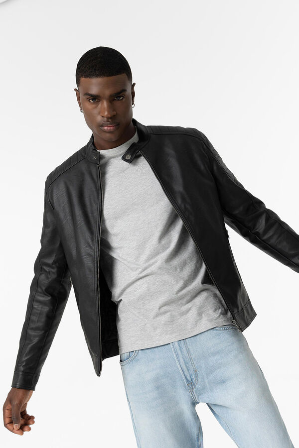 Tiffosi Blus&atilde;o Efeito Pele preto