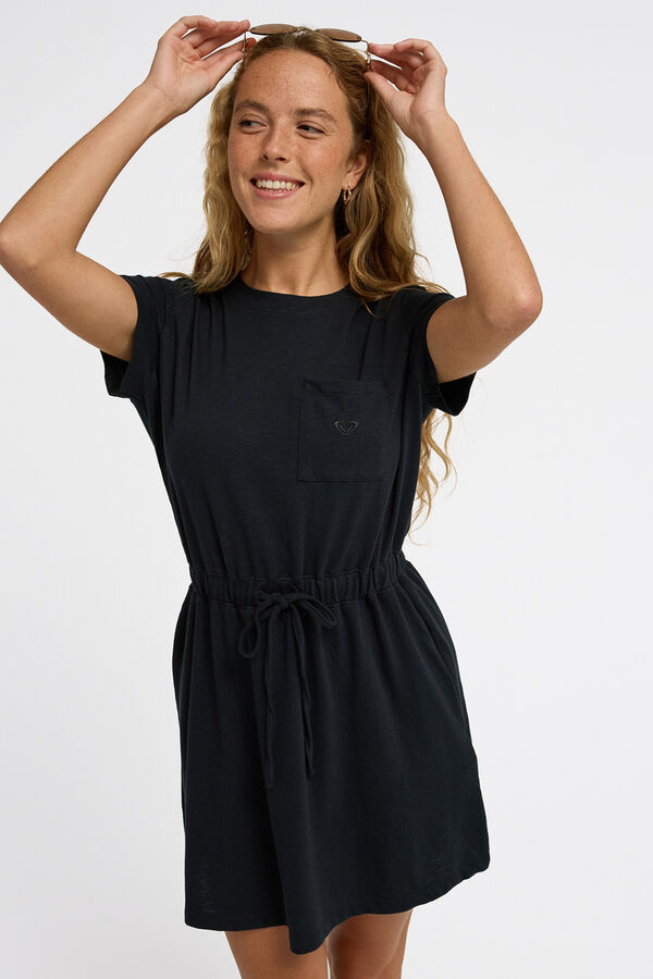 Roxy Vestido curto com cintura el&aacute;stica preto