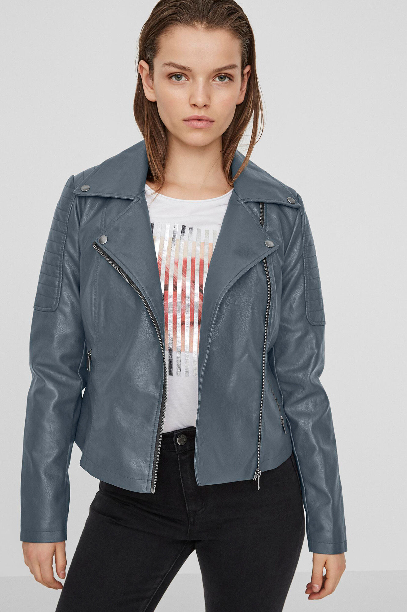 Noisy May Blus&atilde;o biker efeito pele