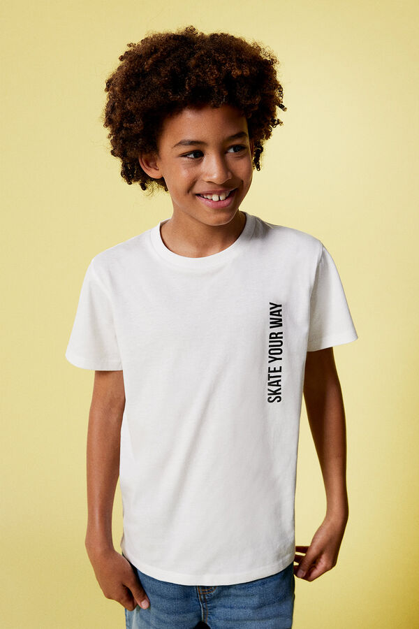 Springfield Kids Camiseta skate ni&ntilde;o marfil