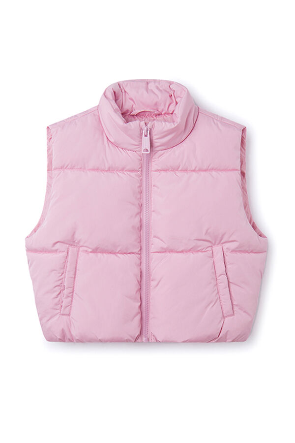 Springfield Kids Colete acolchoado para menina rosa