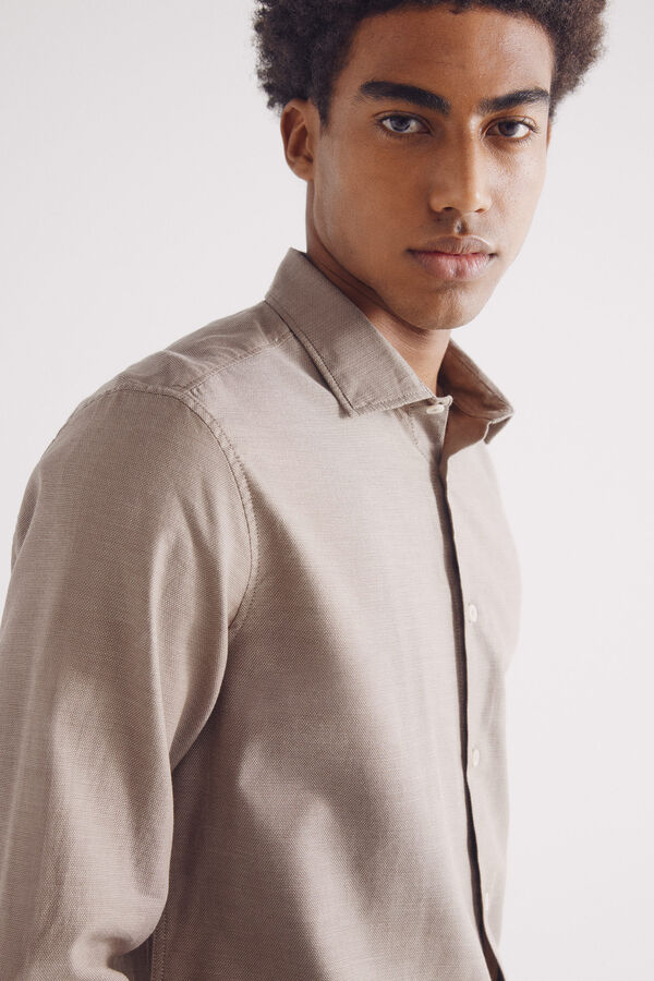 Springfield Camisa vestir estructura nude