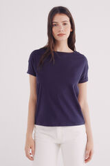 Springfield T-shirt lisa com mangas e botões nos ombros azul