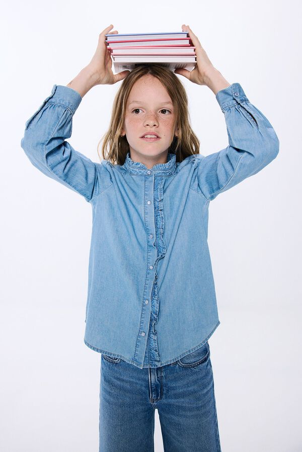 Springfield Kids Pantal&oacute;n denim culotte ni&ntilde;a azul