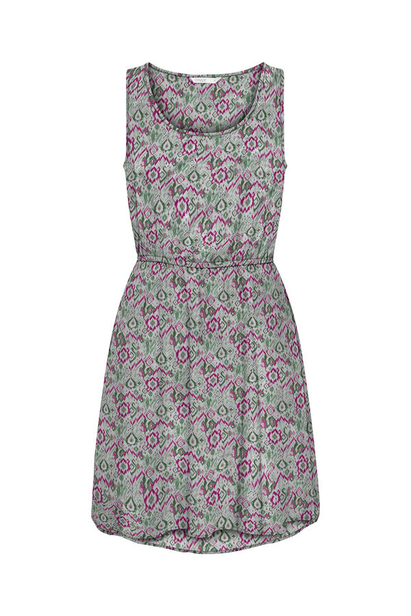 Only Kurzes &auml;rmelloses Kleid Print rosa
