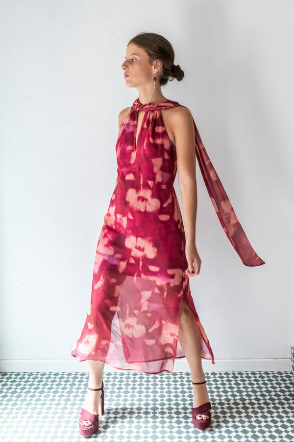 Cul Sac Vestido midi recto estampado