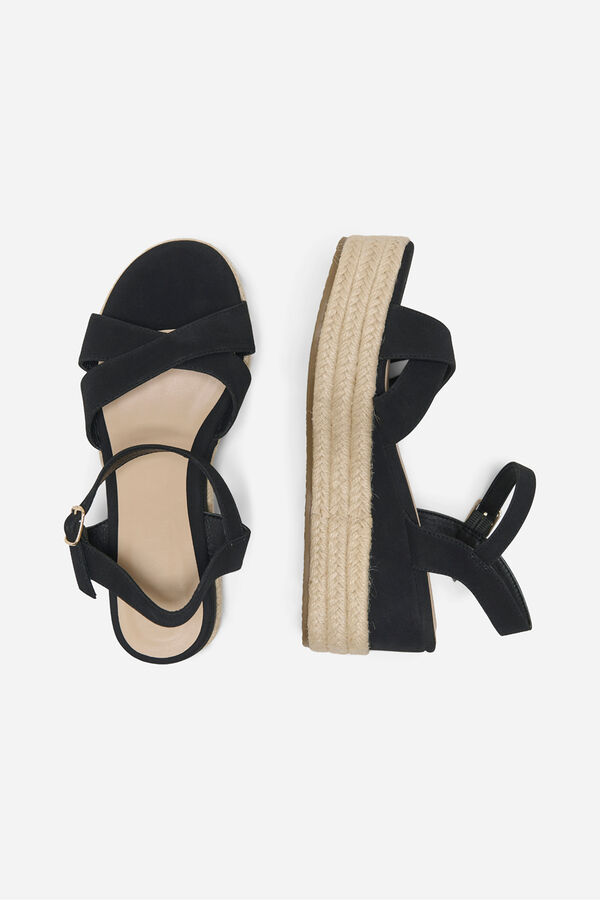 Only Shoes Alpercatas plataforma  preto