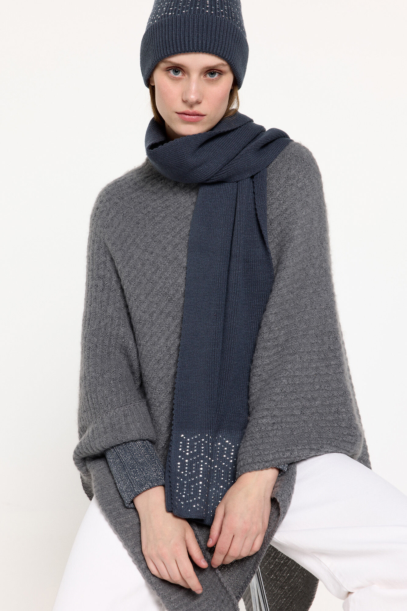 Pieces malha de malha com strass