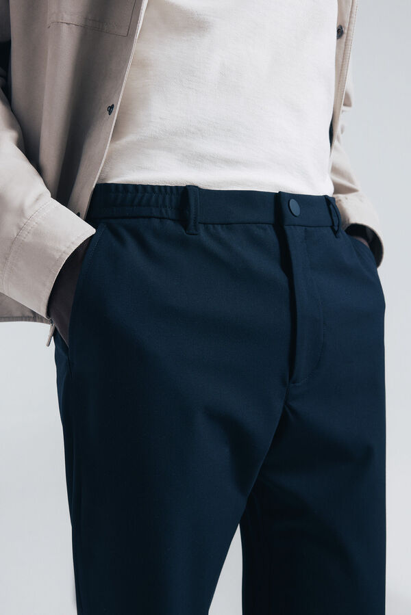 Springfield Pantal&oacute;n chino jogger comfort fit azul