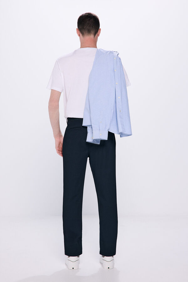 Springfield Pantal&oacute;n chino estampado slim fit negro