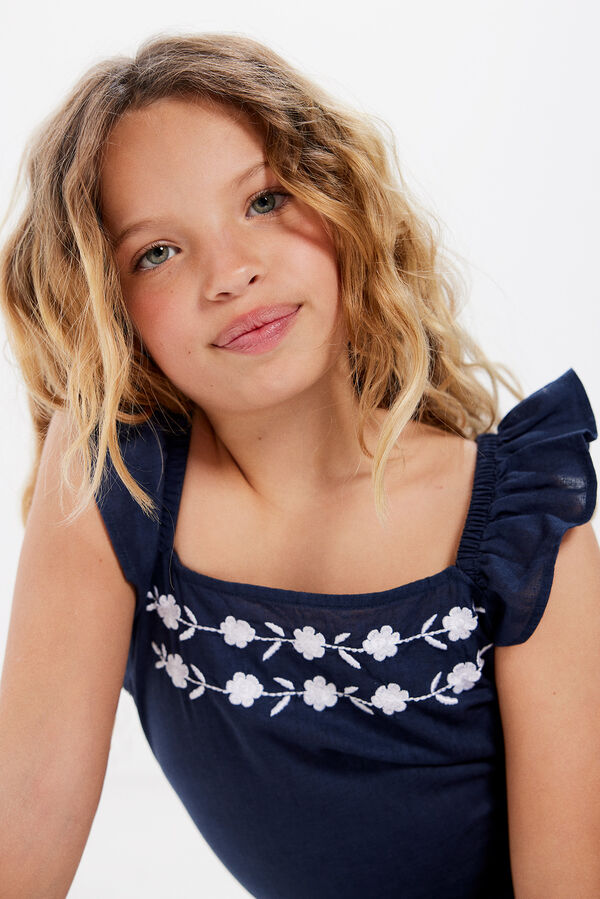 Springfield Kids Macac&atilde;o linho menina azul