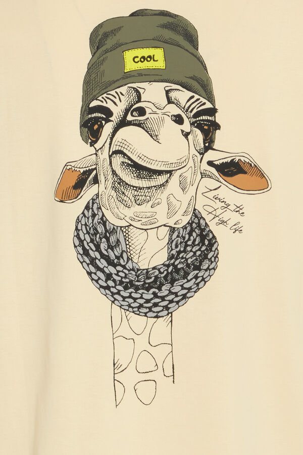 Blend Camiseta Manga Curta Bhjackson  bege