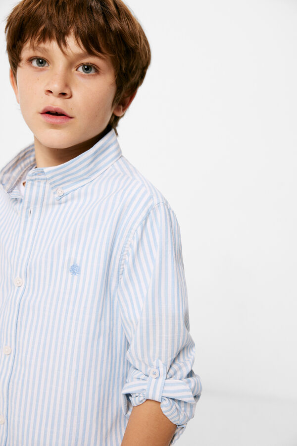 Springfield Kids Camisa riscas menino azul