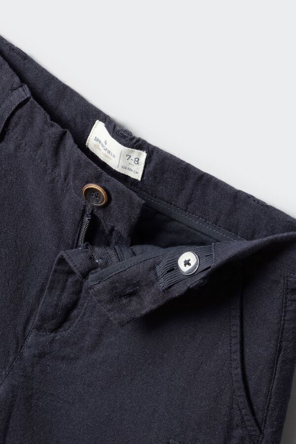 Springfield Kids Bermuda cargo lino ni&ntilde;o azul