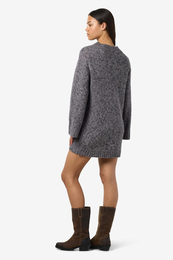 Noisy May Vestido curto de malha  cinzento