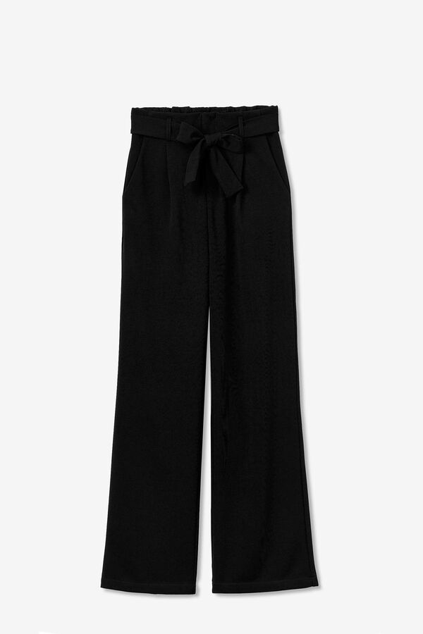 Tiffosi Pantal&oacute;n Palazzo con Cintur&oacute;n negro