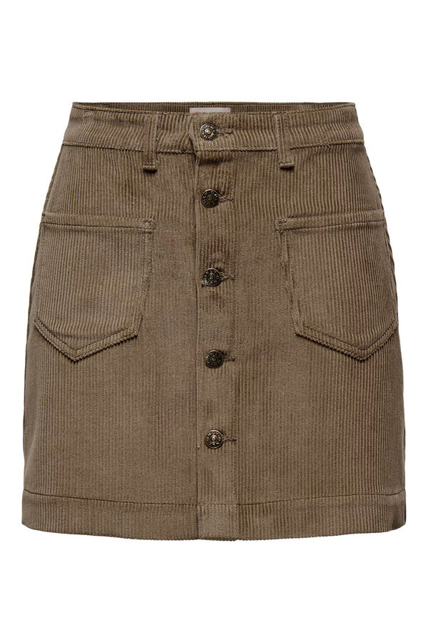 Only Falda corta de pana tostado