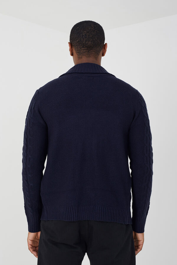 Brave Soul Chaqueta de punto con ochos azul