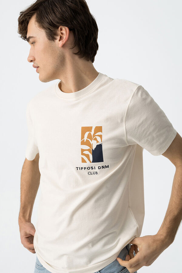 Tiffosi T-shirt estampada bege