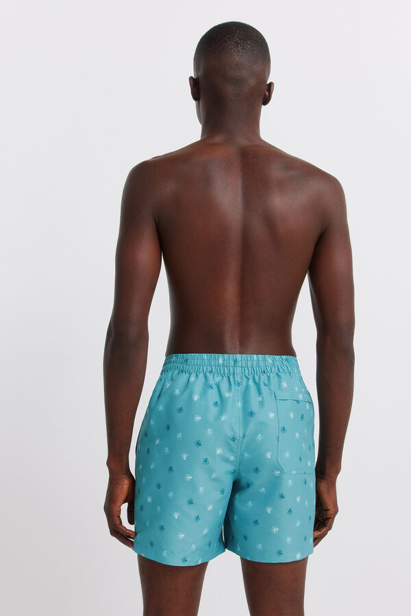 Springfield Ba&ntilde;ador estampado pulpos azul