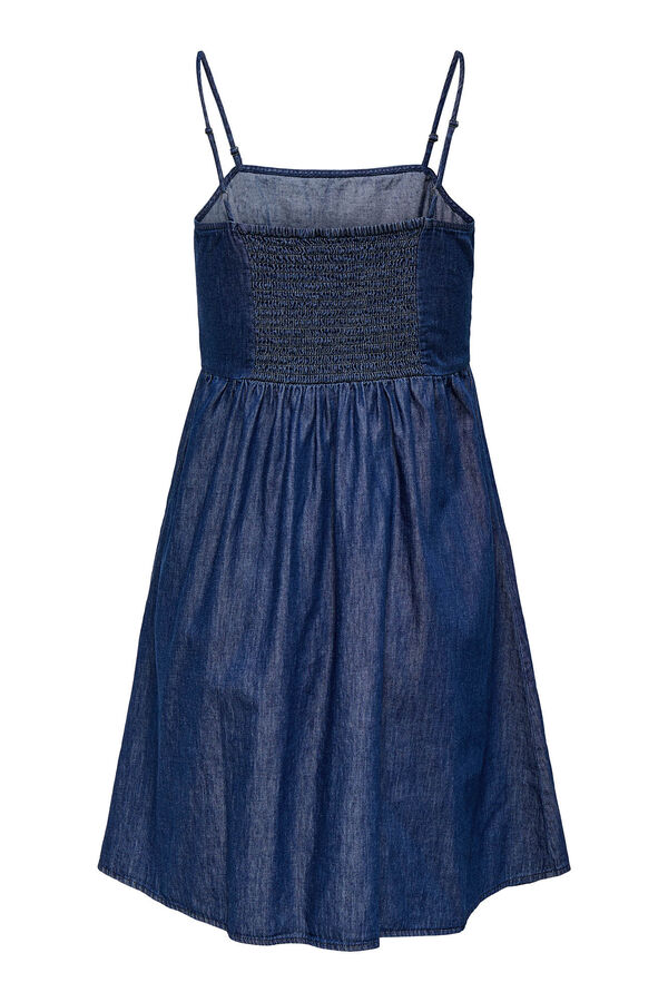 JDY Vestido curto jeans azul