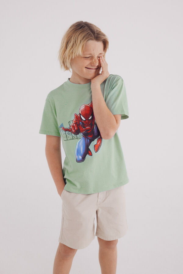Springfield Kids Camiseta Spiderman ni&ntilde;o verde