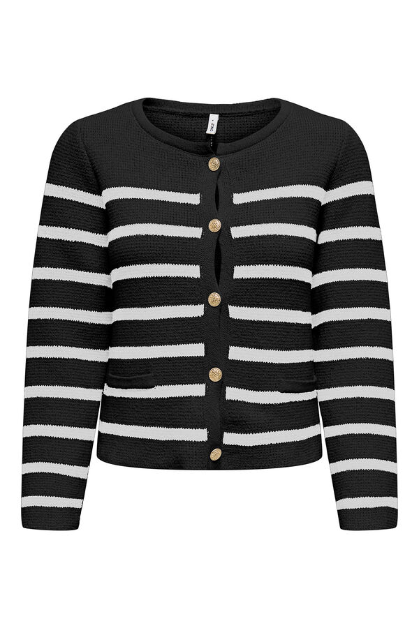 Only Casaco de malha com botões preto