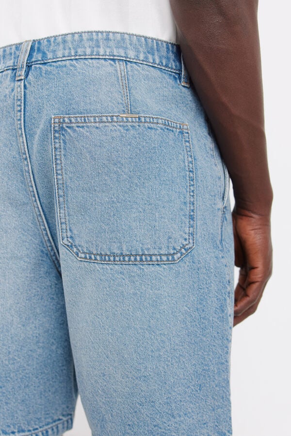 Springfield Bermuda chino vaquera straight fit azul