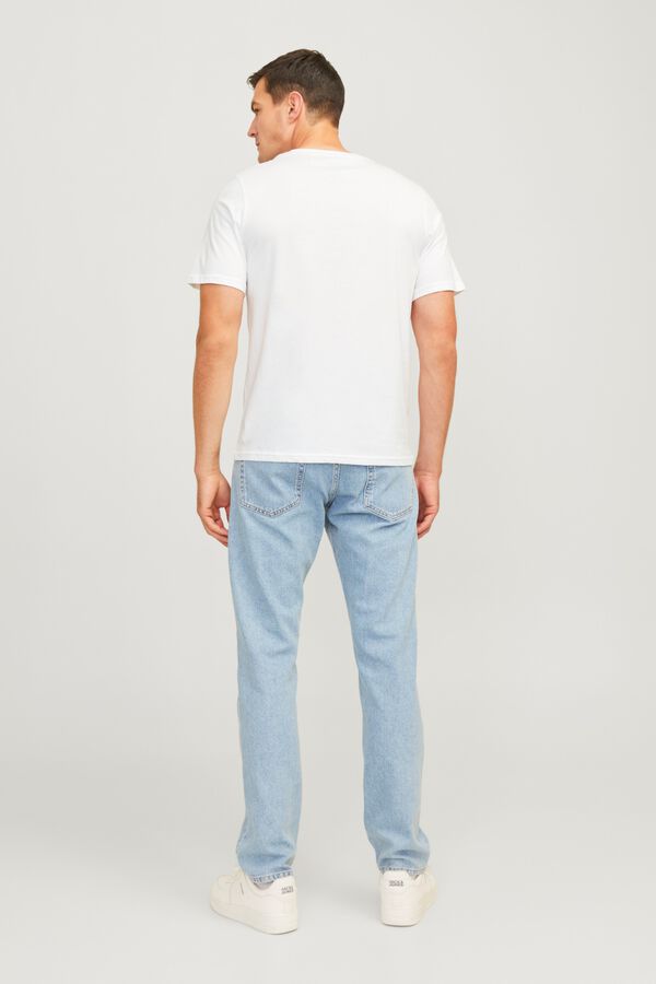 JJ REBEL Camiseta regular fit algod&oacute;n blanco