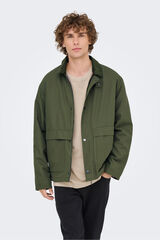 Only & Sons Casaco de gola de veludo cotel&ecirc; verde