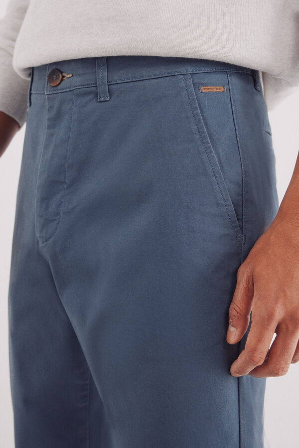 Springfield Pantal&oacute;n chino slim fit azul