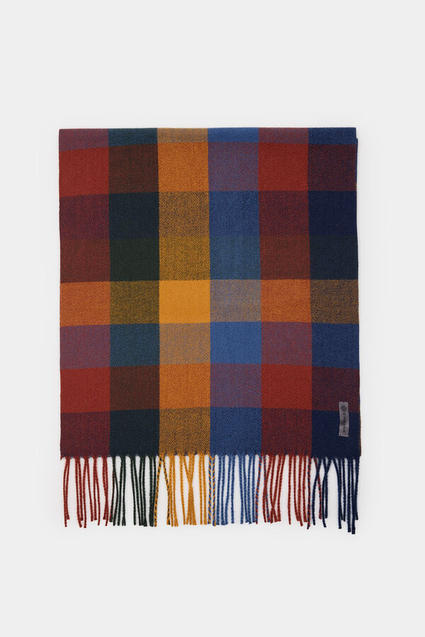 Springfield Bufanda cuadros multicolor azul