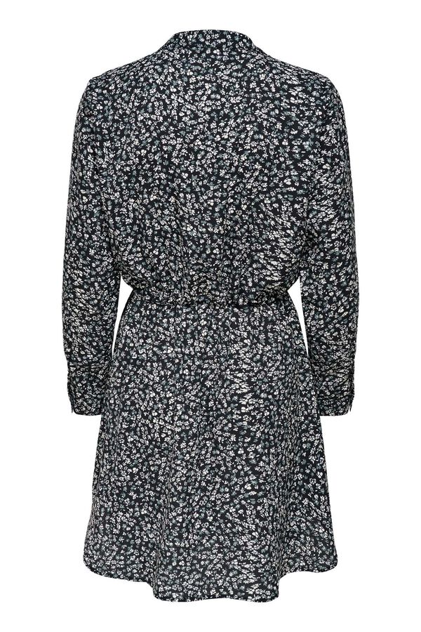 Only Vestido curto de corte t&uacute;nica preto