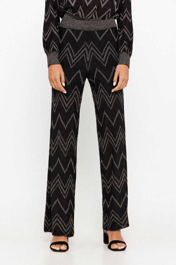 Only Calças largas brilho preto