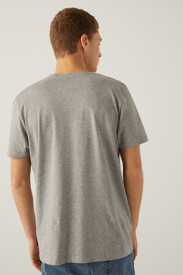 Springfield Camiseta cuello panadero gris medio