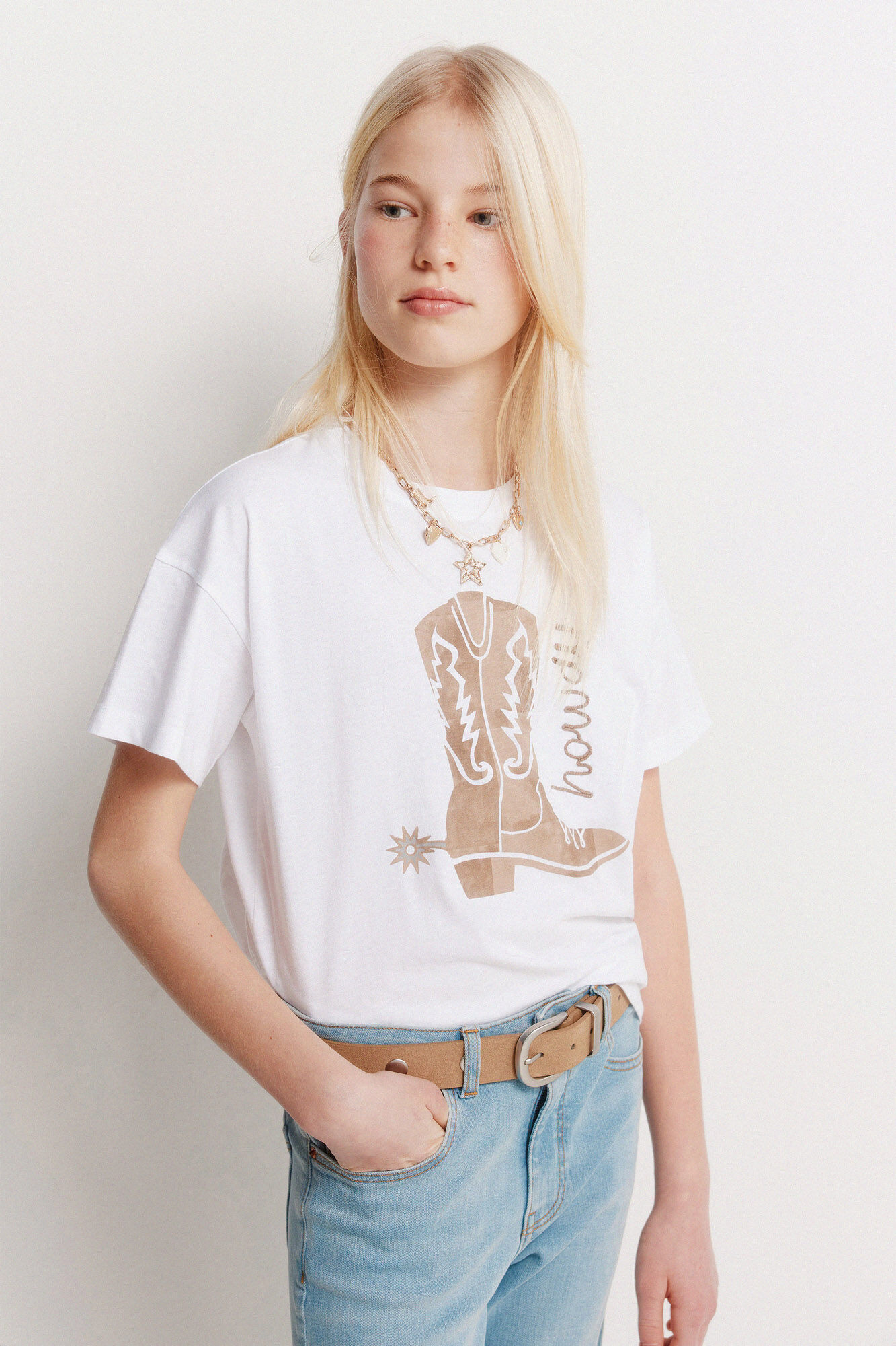 Springfield Kids T-shirt de manga curta cowboy de menina