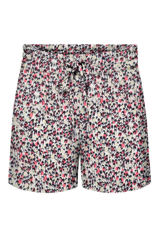 JDY Calções fluidos estampados branco