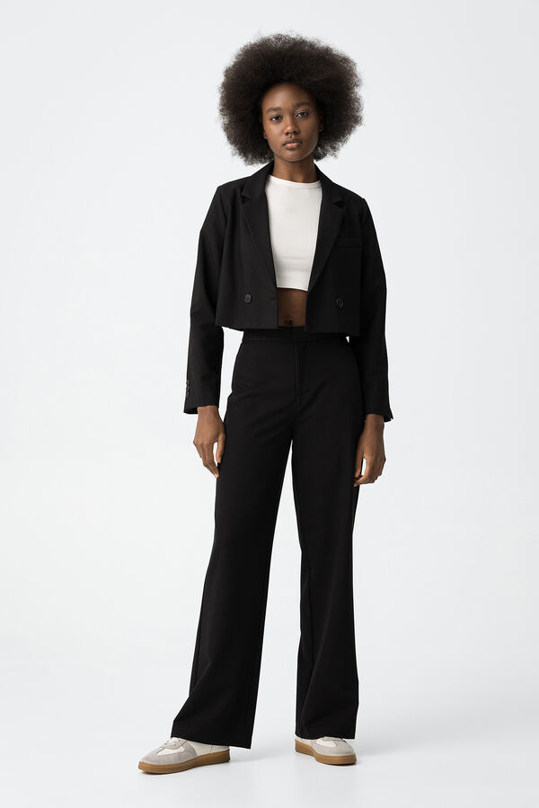 Tiffosi Cal&ccedil;as de perna larga  preto