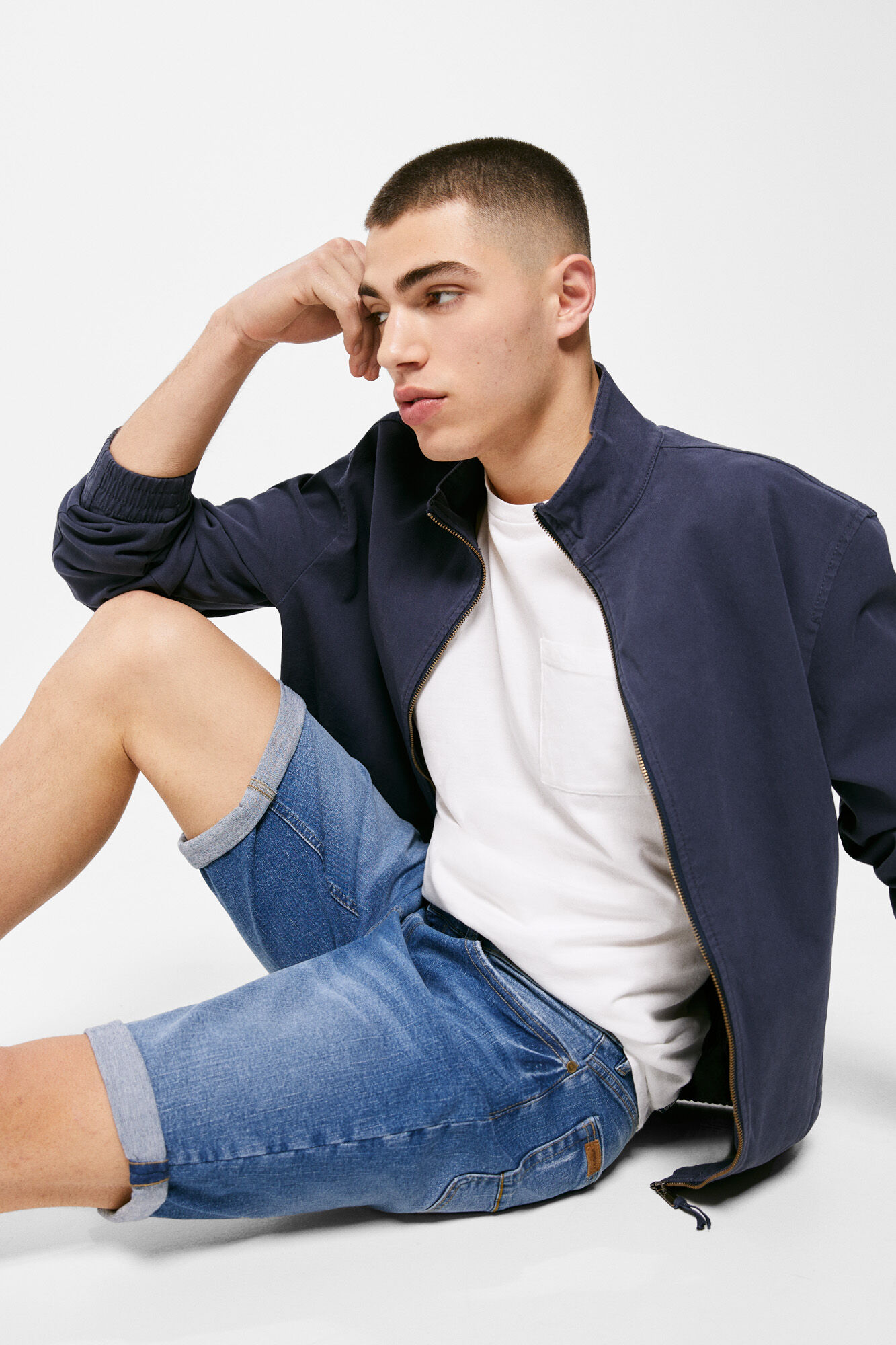 Springfield Bermudas denim regulares lavagem m&eacute;dia