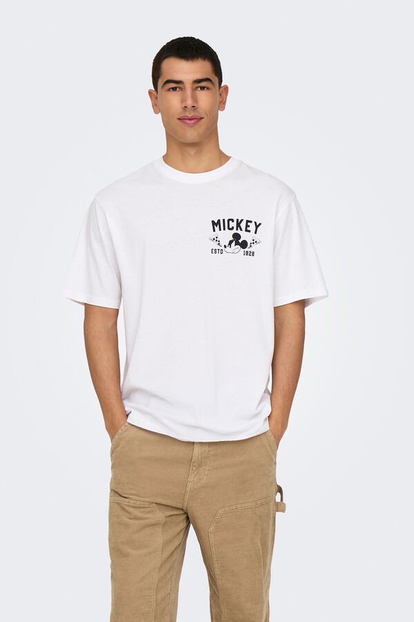 Only & Sons T-shirt Mickey Mouse branco
