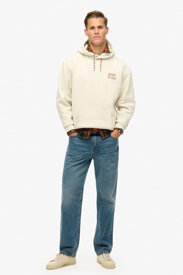 Superdry  Sweatshirt com capuz branco