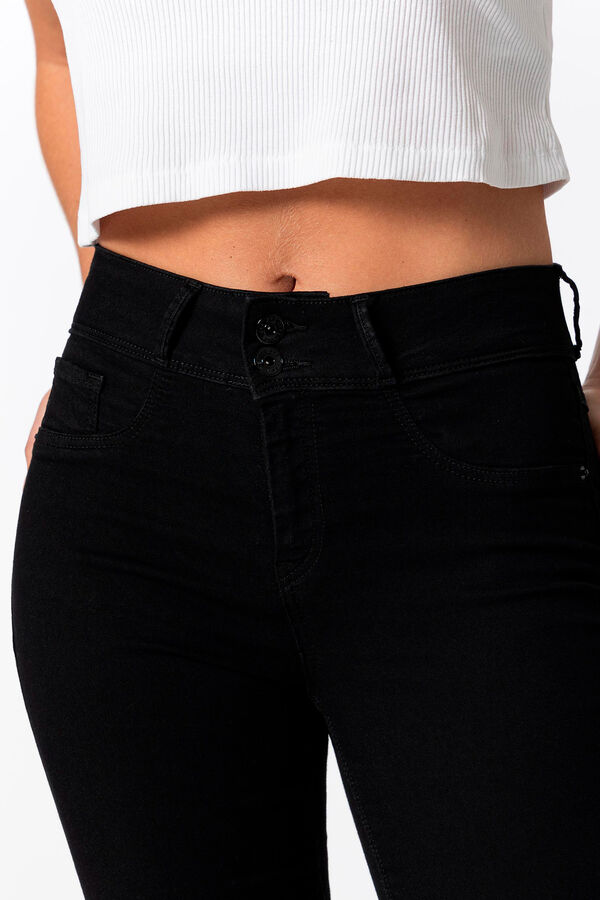 Springfield Jeans One Size Skinny Classic High Waisted preto