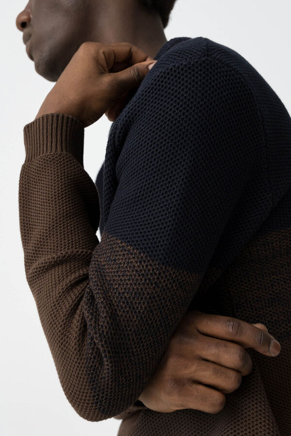 Tiffosi Jersey de Punto Tricolor tostado