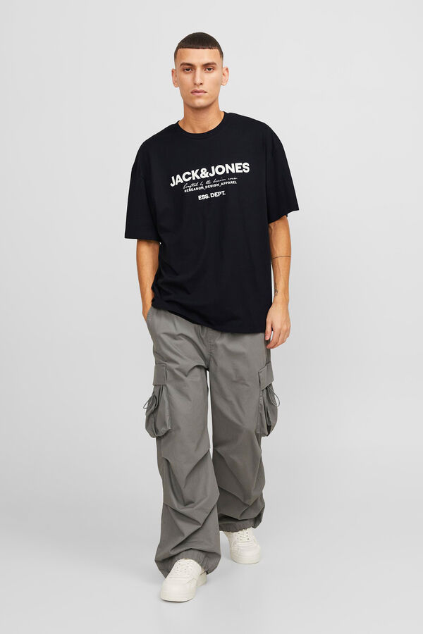 Jack & Jones Camiseta relaxed fit logo negro