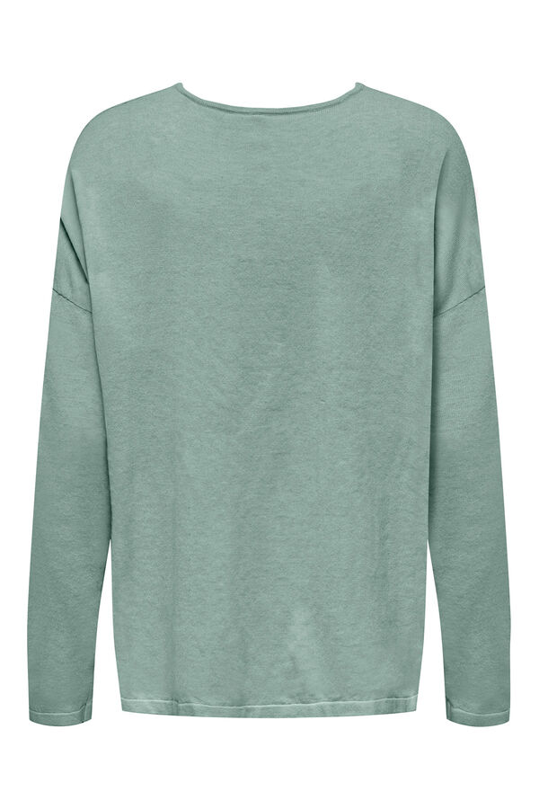 Only Camisola às riscas verde