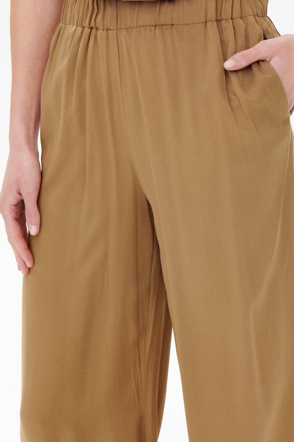 Only Cal&ccedil;as largas tecido flu&iacute;do cinzento