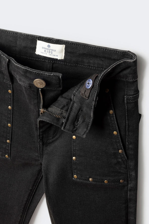 Springfield Kids Pantal&oacute;n Kick flare Tachas ni&ntilde;a negro